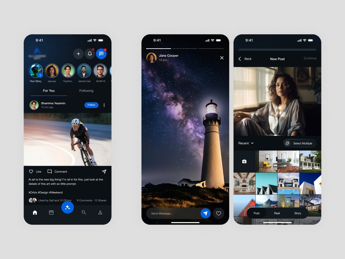 AI-Powered Social Media App UI Image 2
