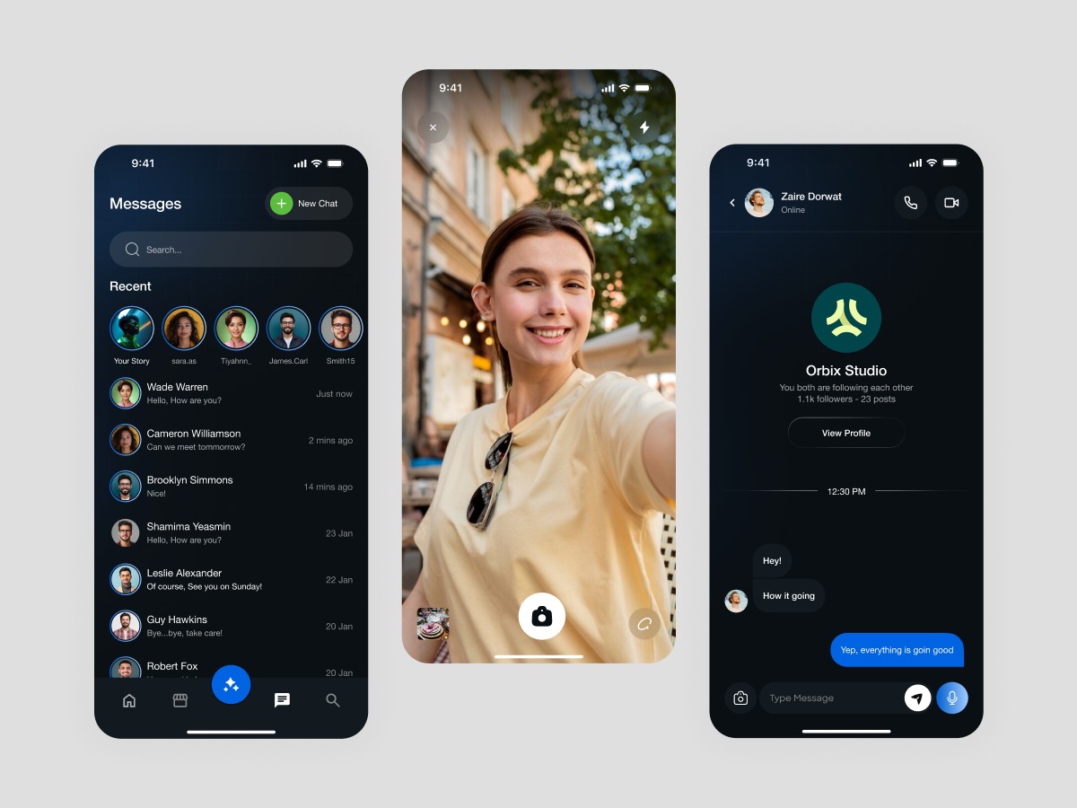  AI-Powered Social Media App – Message Screen Image 1
