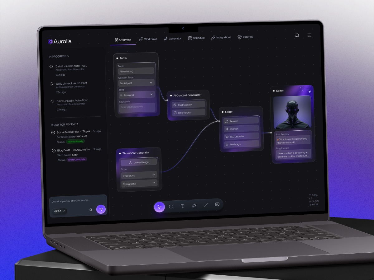 Auralis - AI Automation Dashboard Image 0