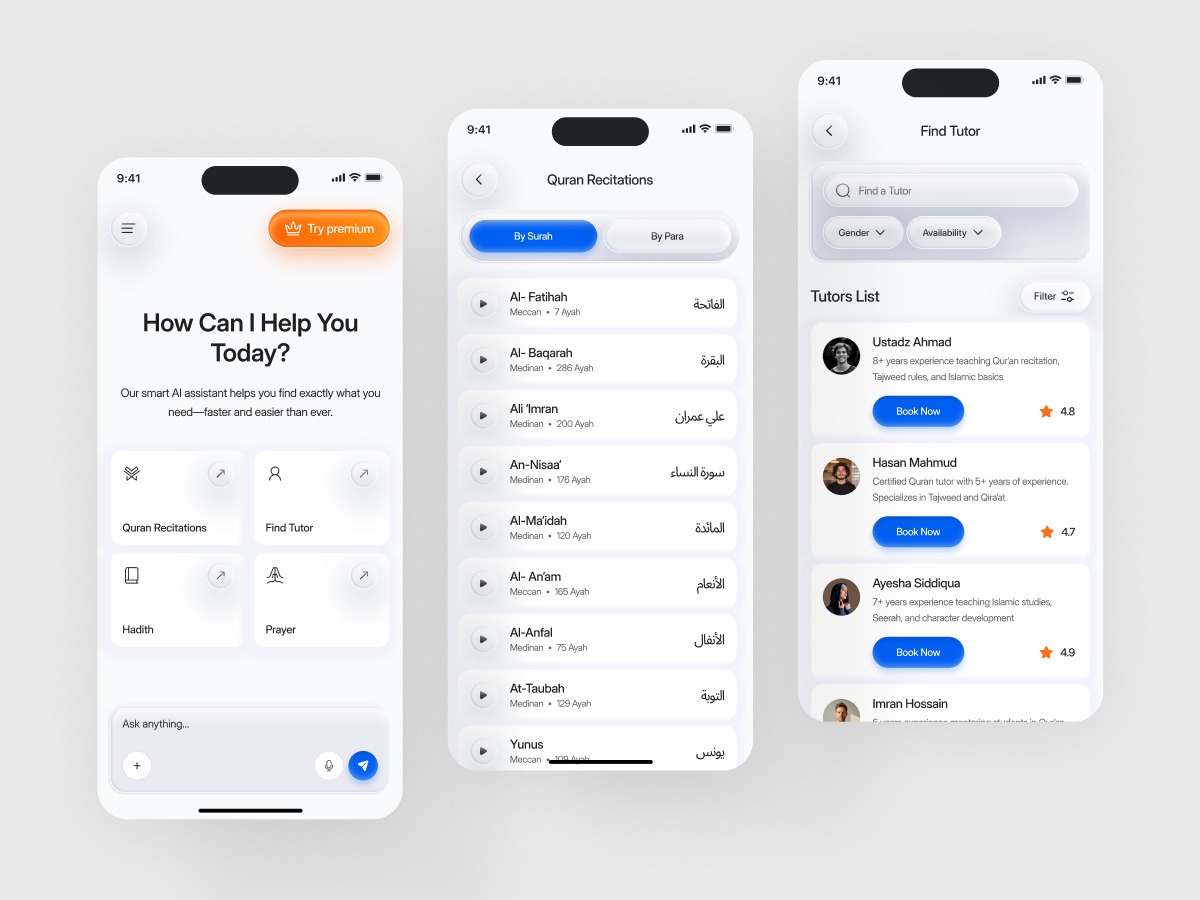Quran Learning App UI Concept  Image 1