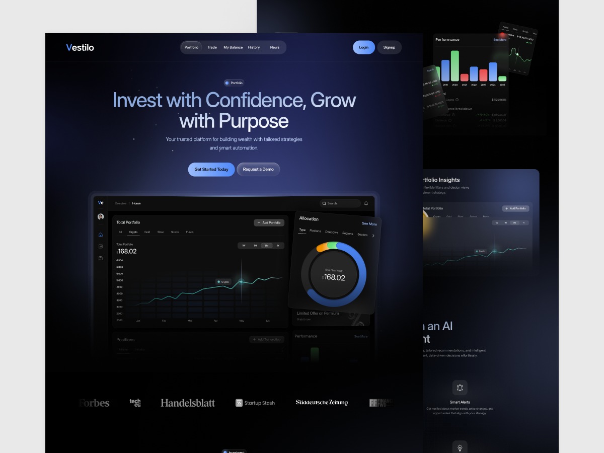 Fintech Investment website Image 1