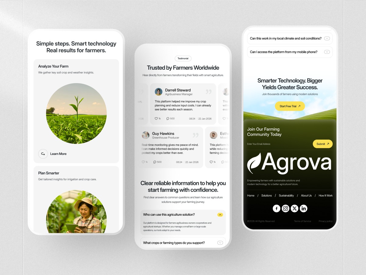 Agrova - Responsive Farm Management Mobile App Image 1