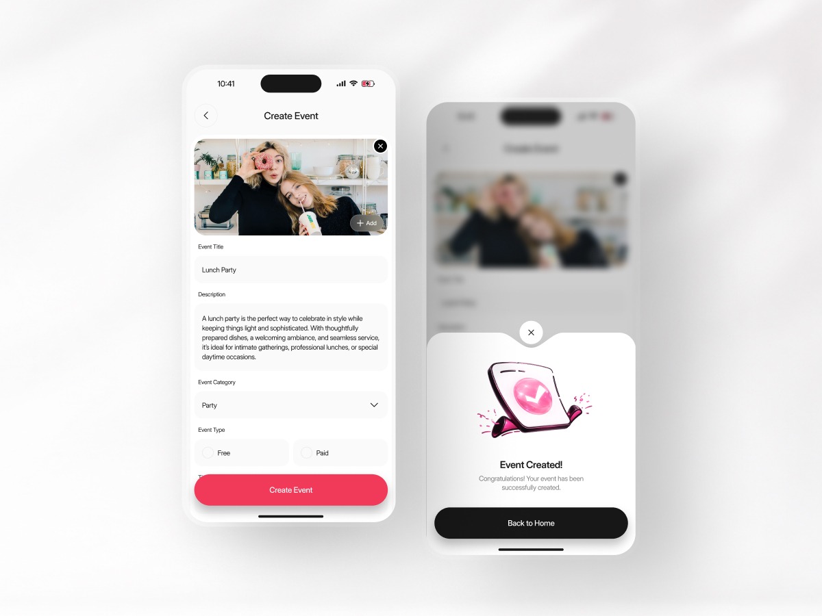 Instant - Messaging & Event Creation Flow | Mobile App  Image 0