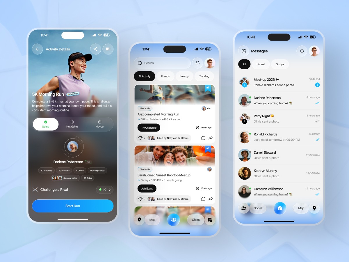 Social Gamification App UI Design Image 0