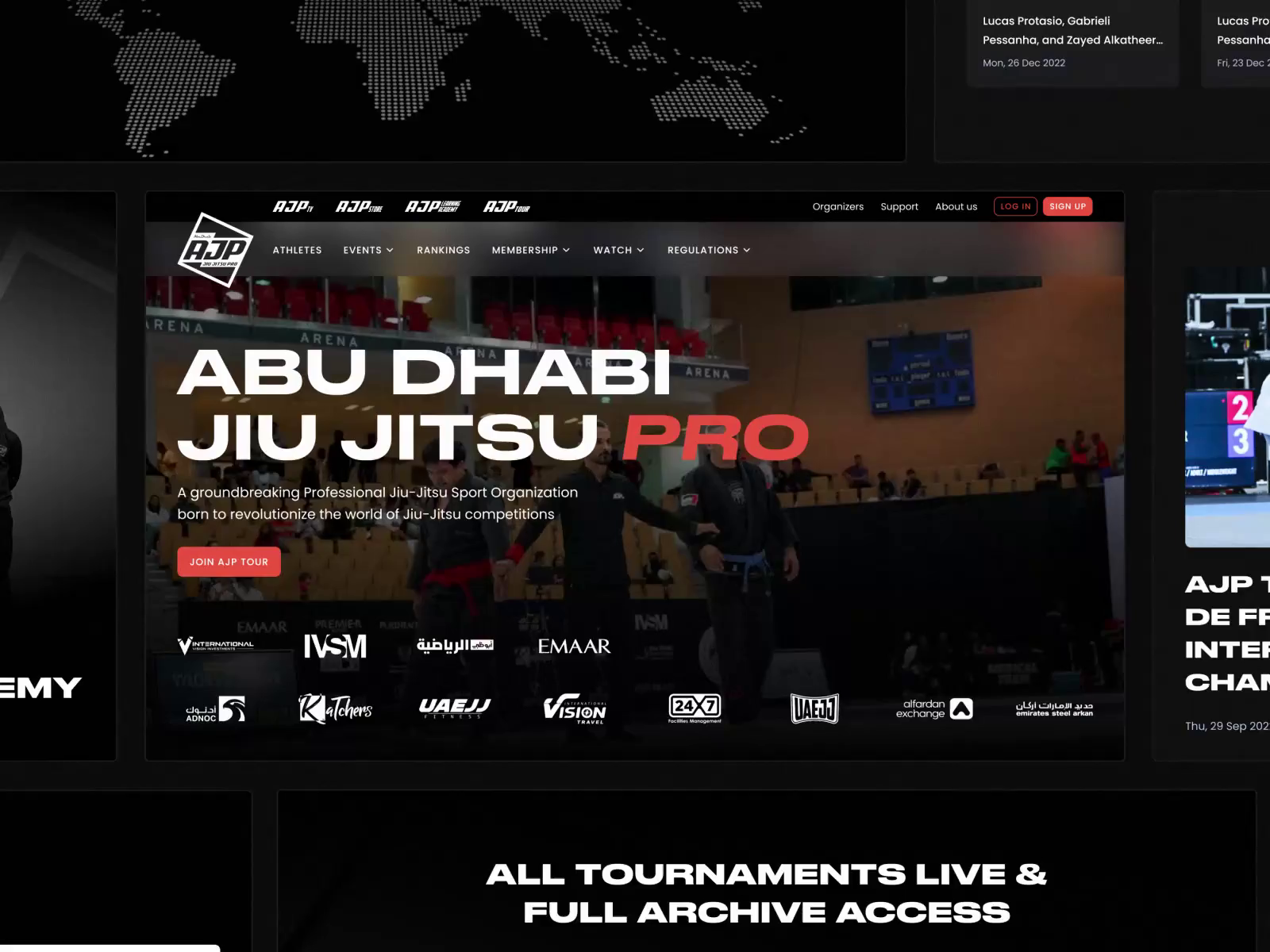 Website Design for AJP: Jiu-Jitsu Tournament Platform by Shakuro