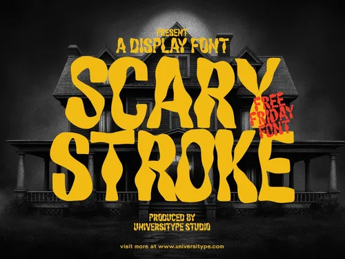 UT Scary Stroke | Free Font - Universitype