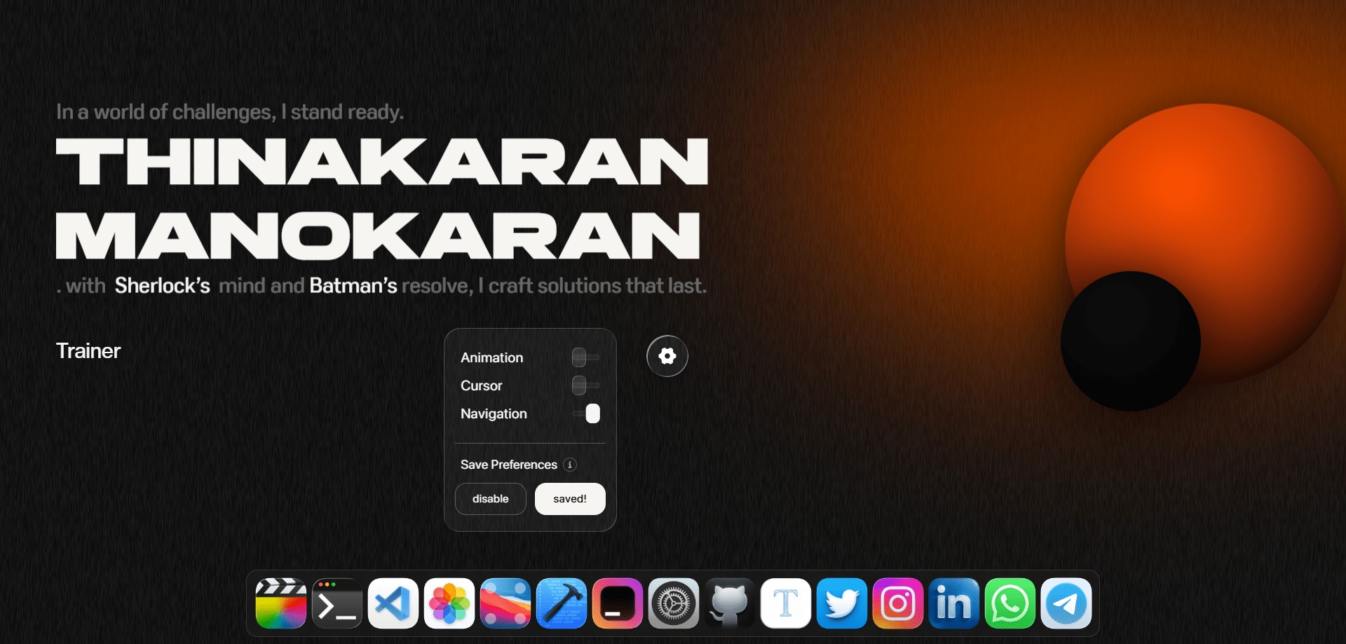 Thinakaran Manokaran's Portfolio