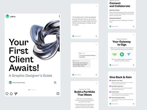 Instagram Carousel Template #1 by Yakiv Serebrianskyi