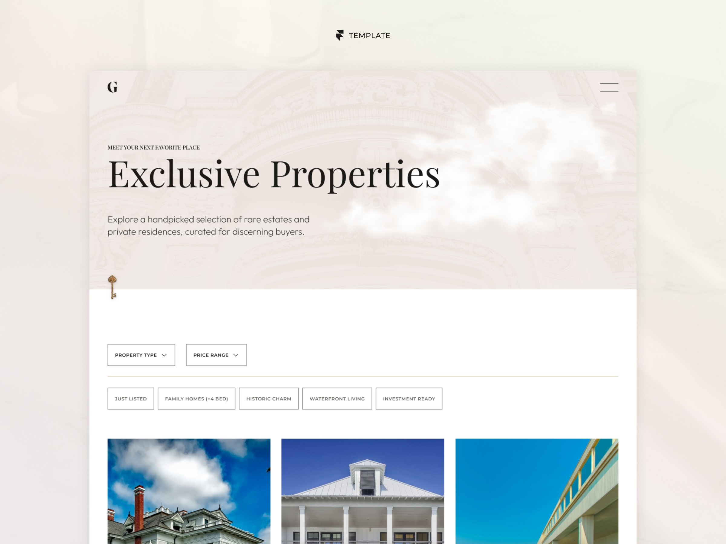 Giara - Luxury Real Estate Website Framer Template Image 0