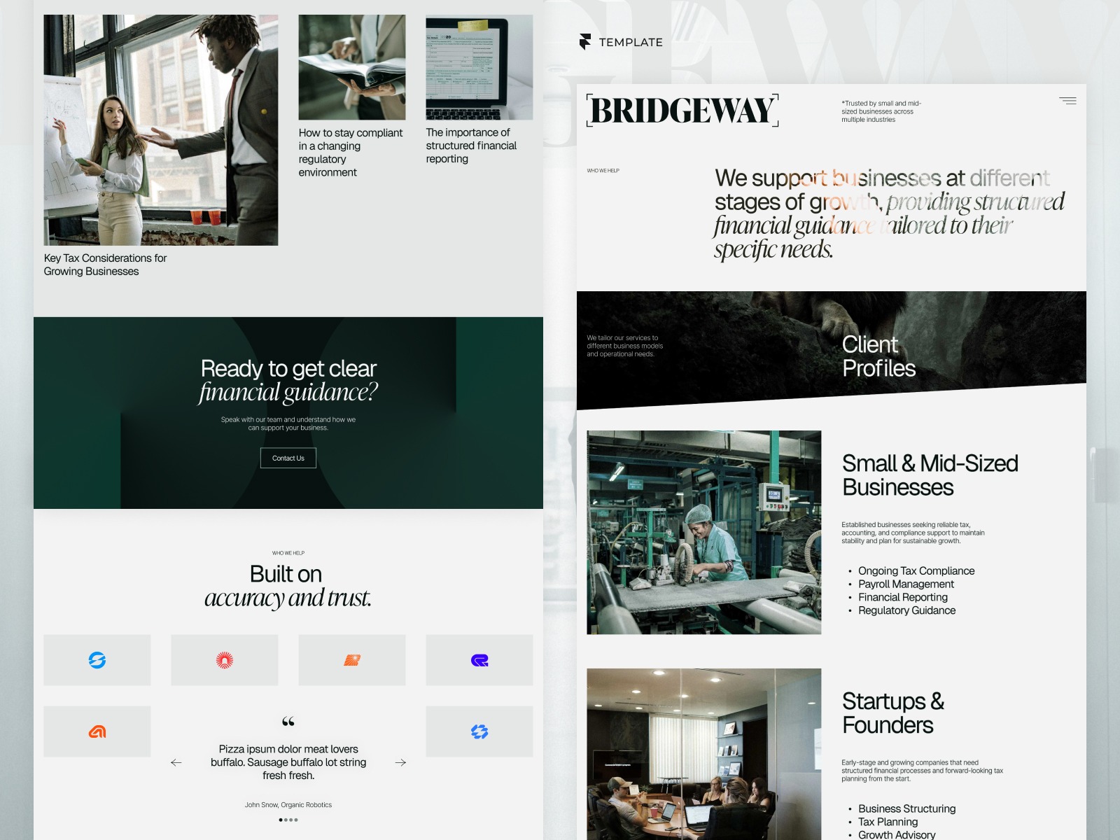 Bridgeway – Tax, Accounting & Advisory Services Template Image 1