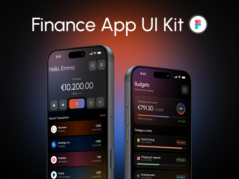 Paylon - Finance App UI Kit - Mobile design asset by UI8