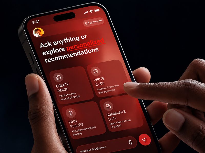 AI-Powered Mobile Assistant | Productivity App Design