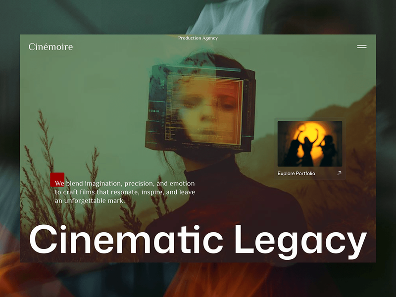 Cinémoire - Production Agency UI Design