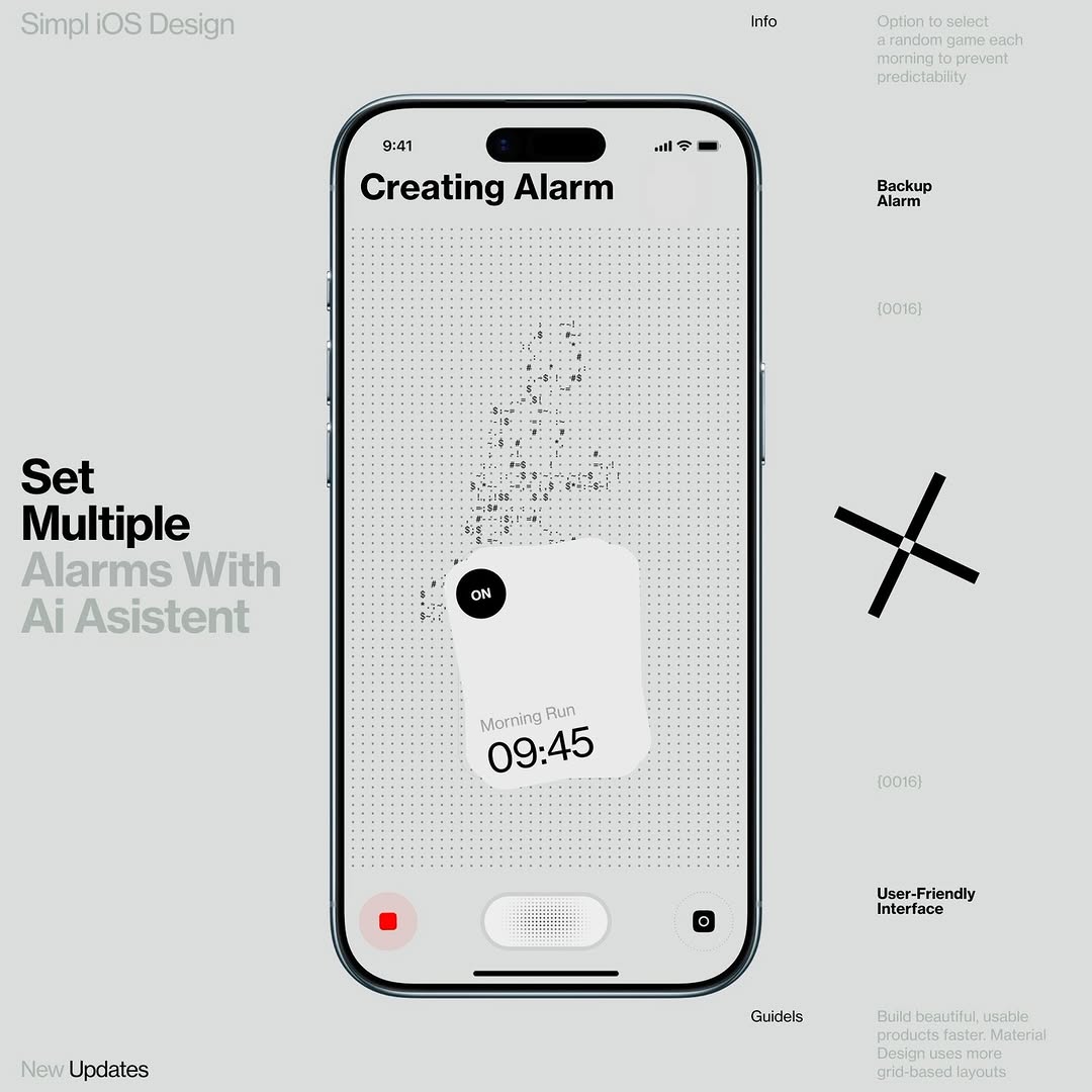 AI Create Alarm Application 
Vibe Coding App Builder Image 1