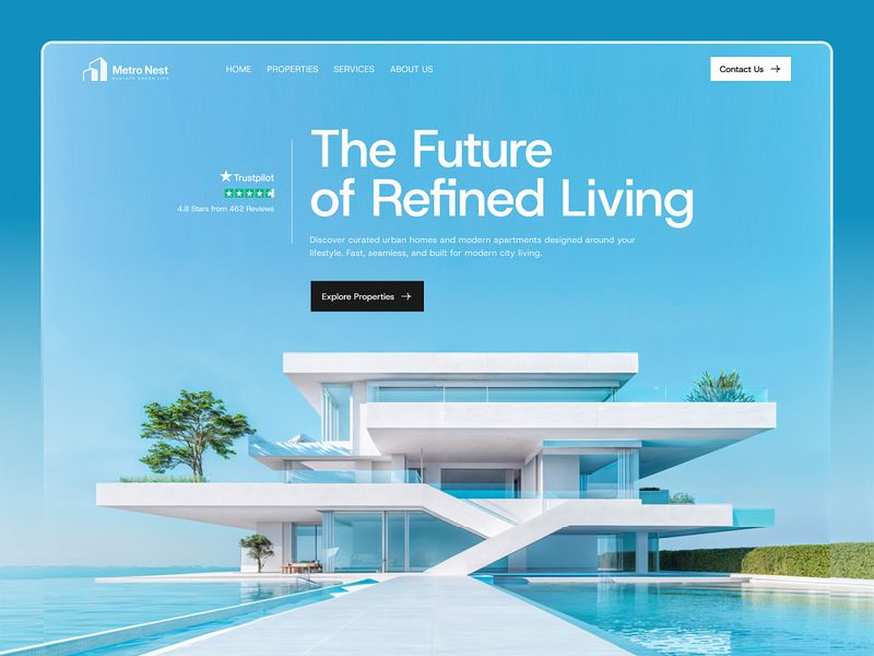Real Estate Landing Page Design | Modern Property Website UI