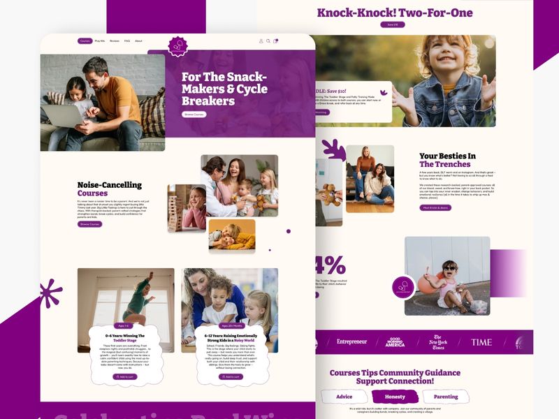 Parenting Unlocked | Parenting Courses Website Design
