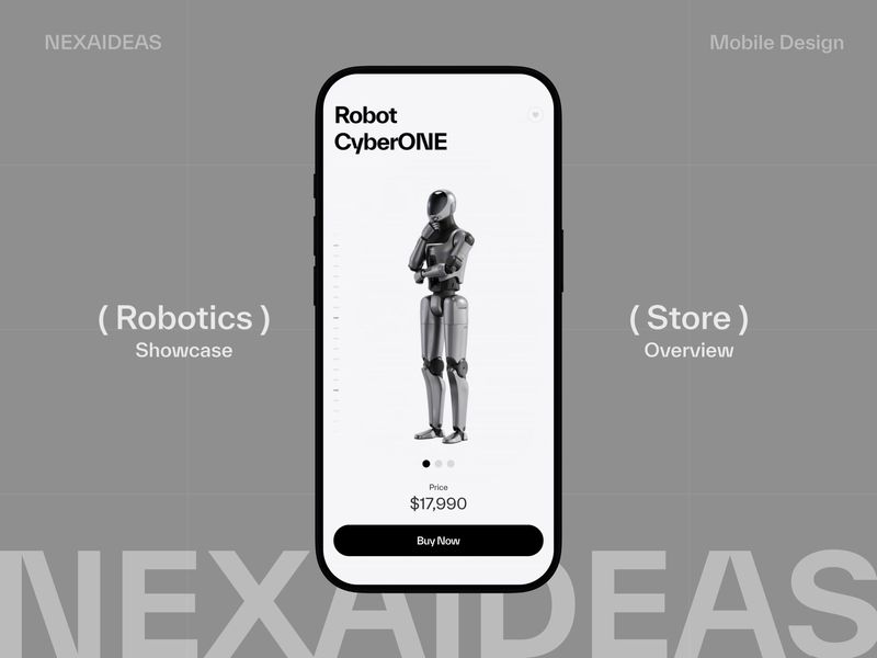 Robot Ecommerce Interface - Motion Study