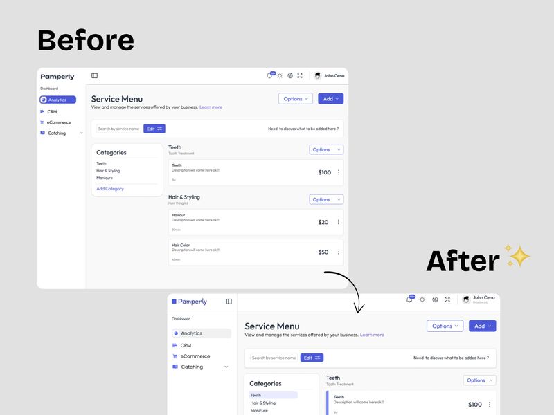 Clean User Dashboard UI design
