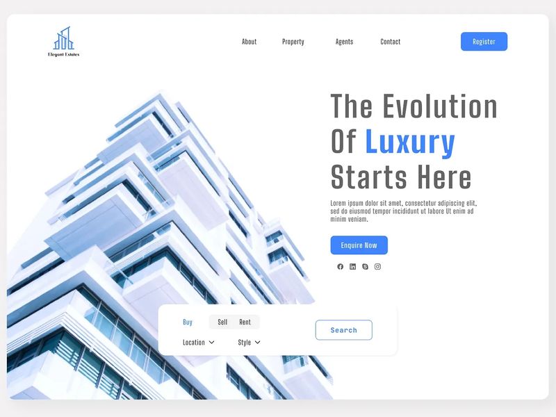 Real estate website design in figma by visualsage