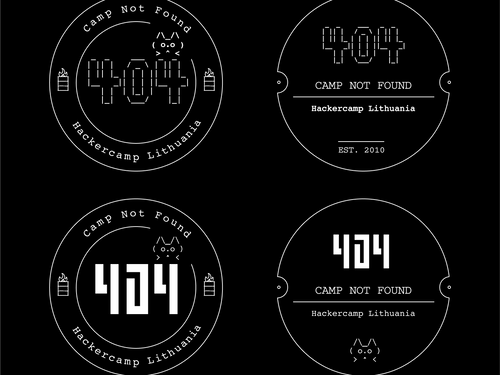 Badge design for 404 | Camp not found by Petras Baukys