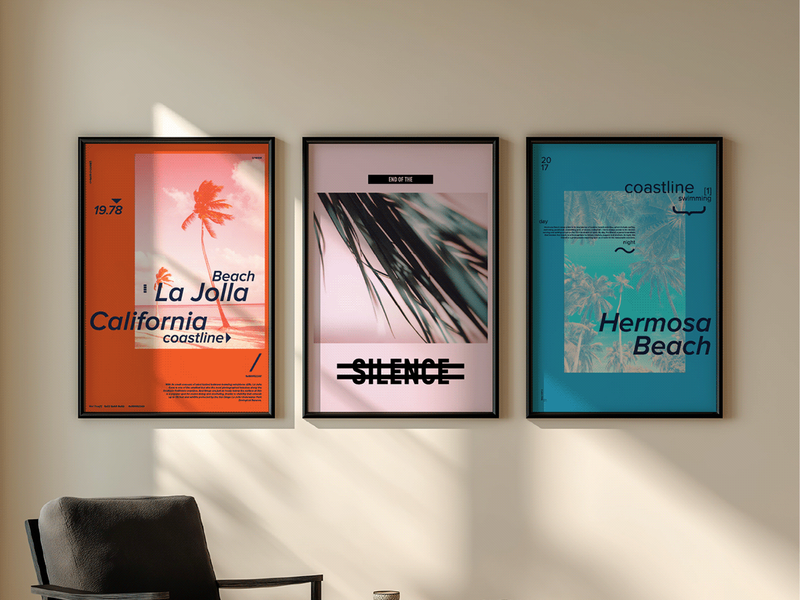 Free 3 AI Posters California Coastline
