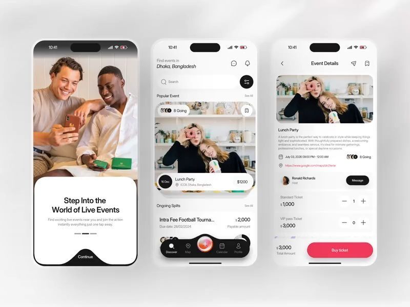 Event Ticket Booking App Design