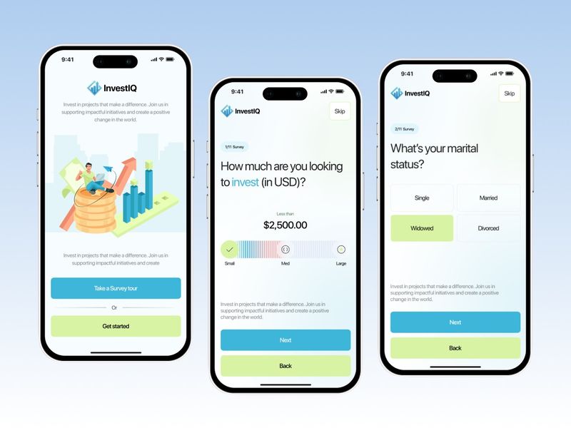 Smart Investment Mobile App UI Design