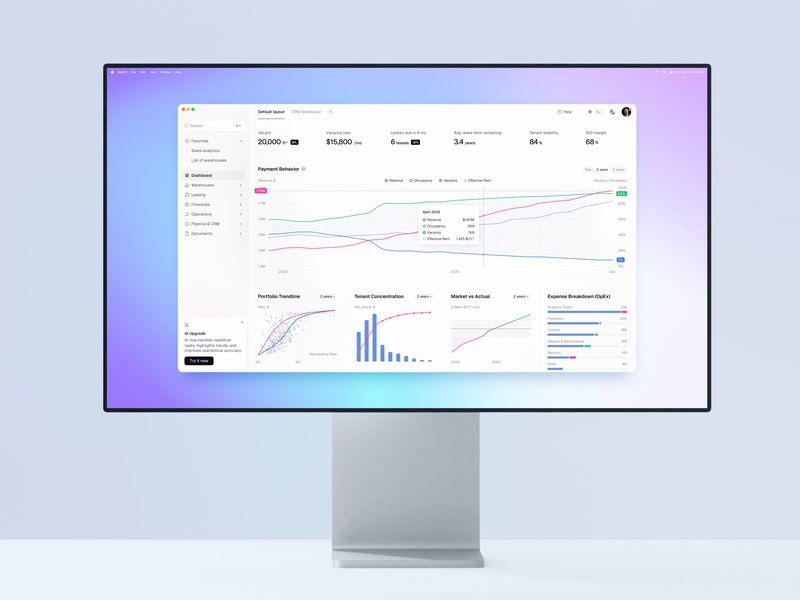 ERP Dashboard Design for Warehouse Portfolio Management