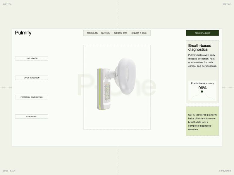 Landing Page for AI-Powered Breath Analysis Platform