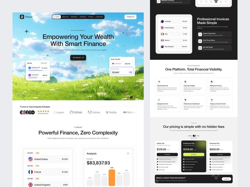 Finance SaaS Web Design