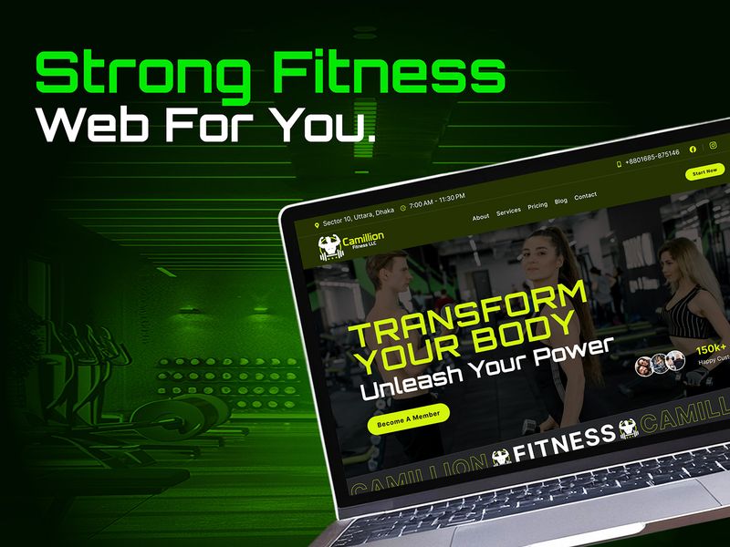 Camillion Fitness LLC — Modern Gym Website UI/UX Design