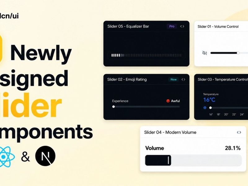 5 Types of Shadcn Slider Components
