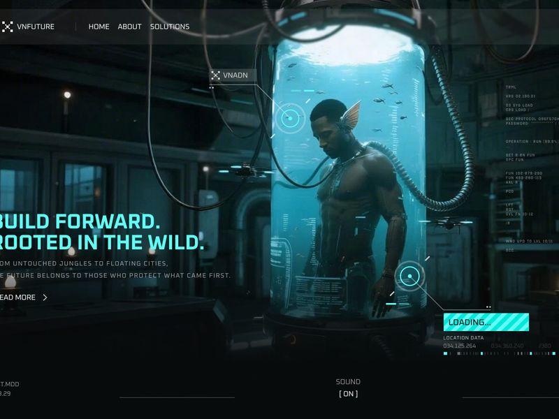 Sci-Fi Lab Landing page concept