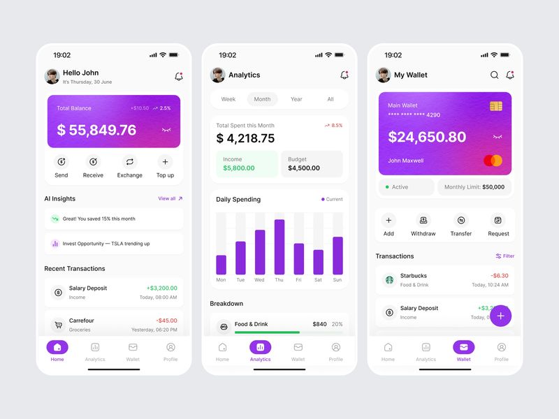 Fintech Mobile App UI Design