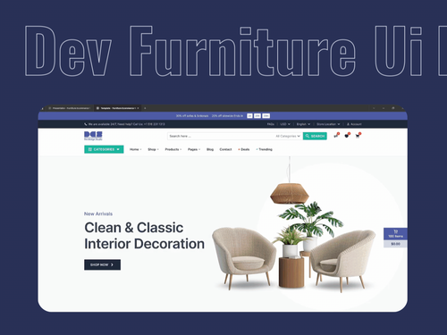Dev Furniture eCommerce UI Design Free on Behance