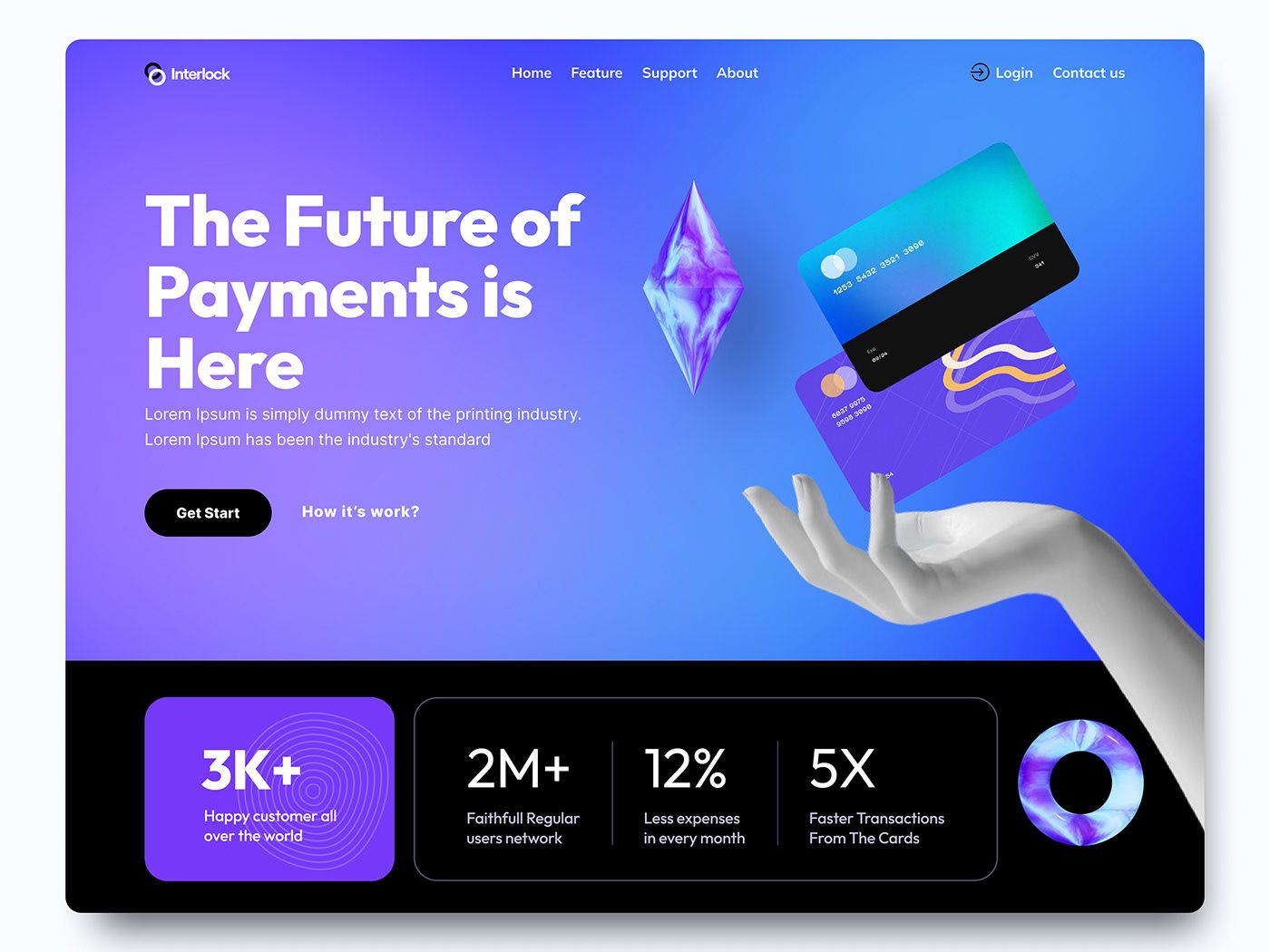 Digital Payment Landing Page UI UX