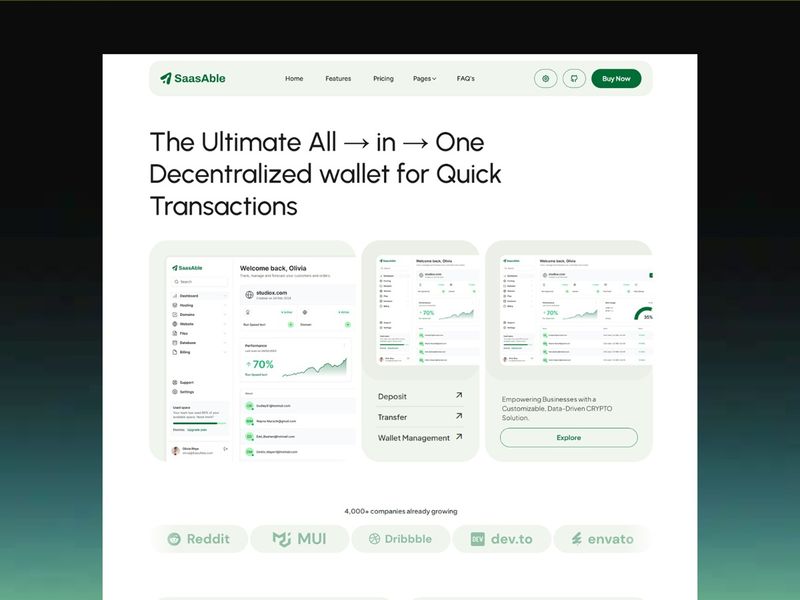 Crypto SaaS Landing
