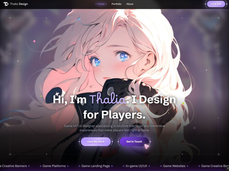 Portfolio Website | Thalia Tran | Game UI/UX Designer
