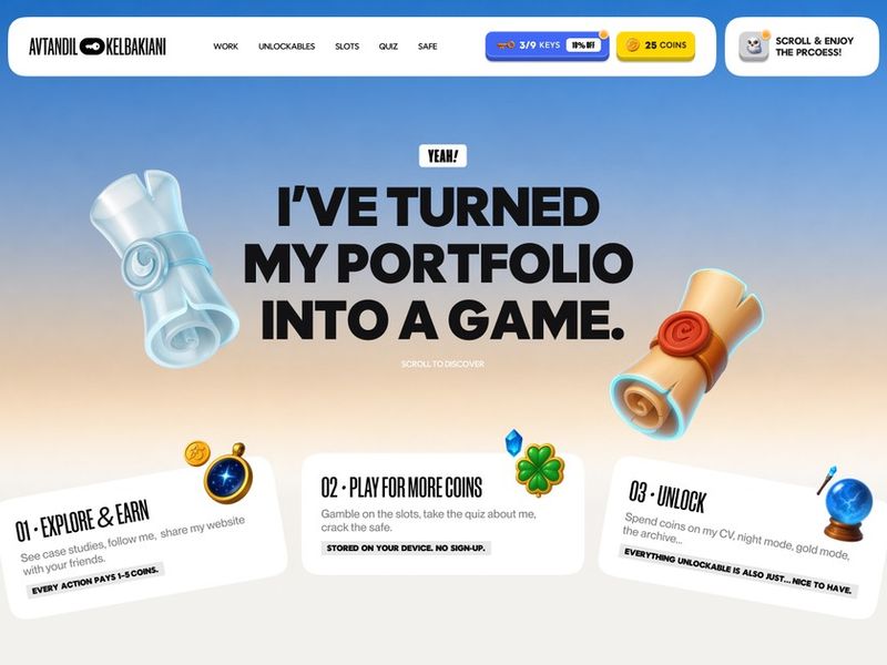I've turned my portfolio into a game
