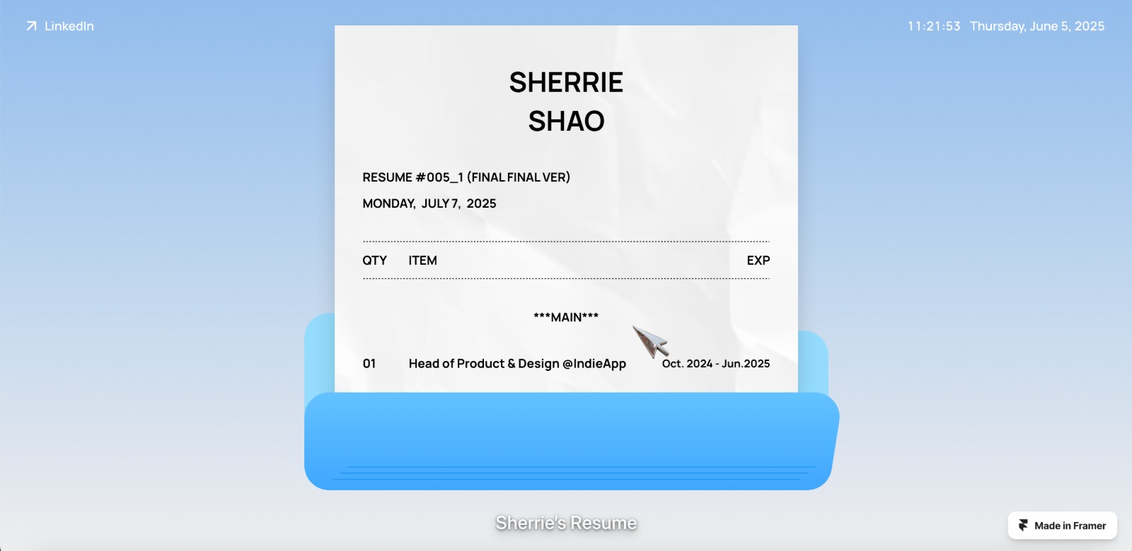 A Designer's Resume