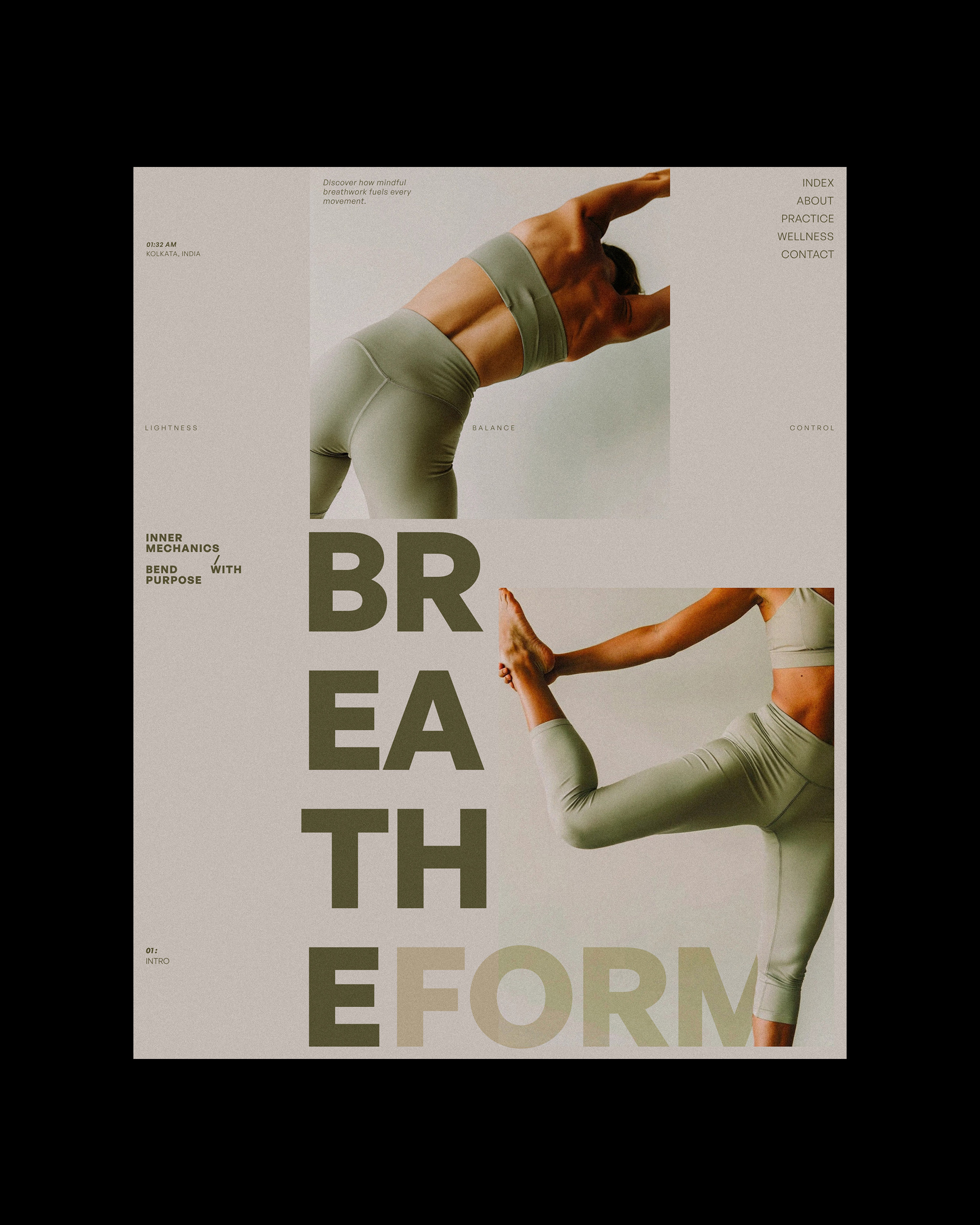 Exploring layout as meditation—where form flows like breath, and silence speaks in space. | Alprav Design Brand Identity Designer Image 0