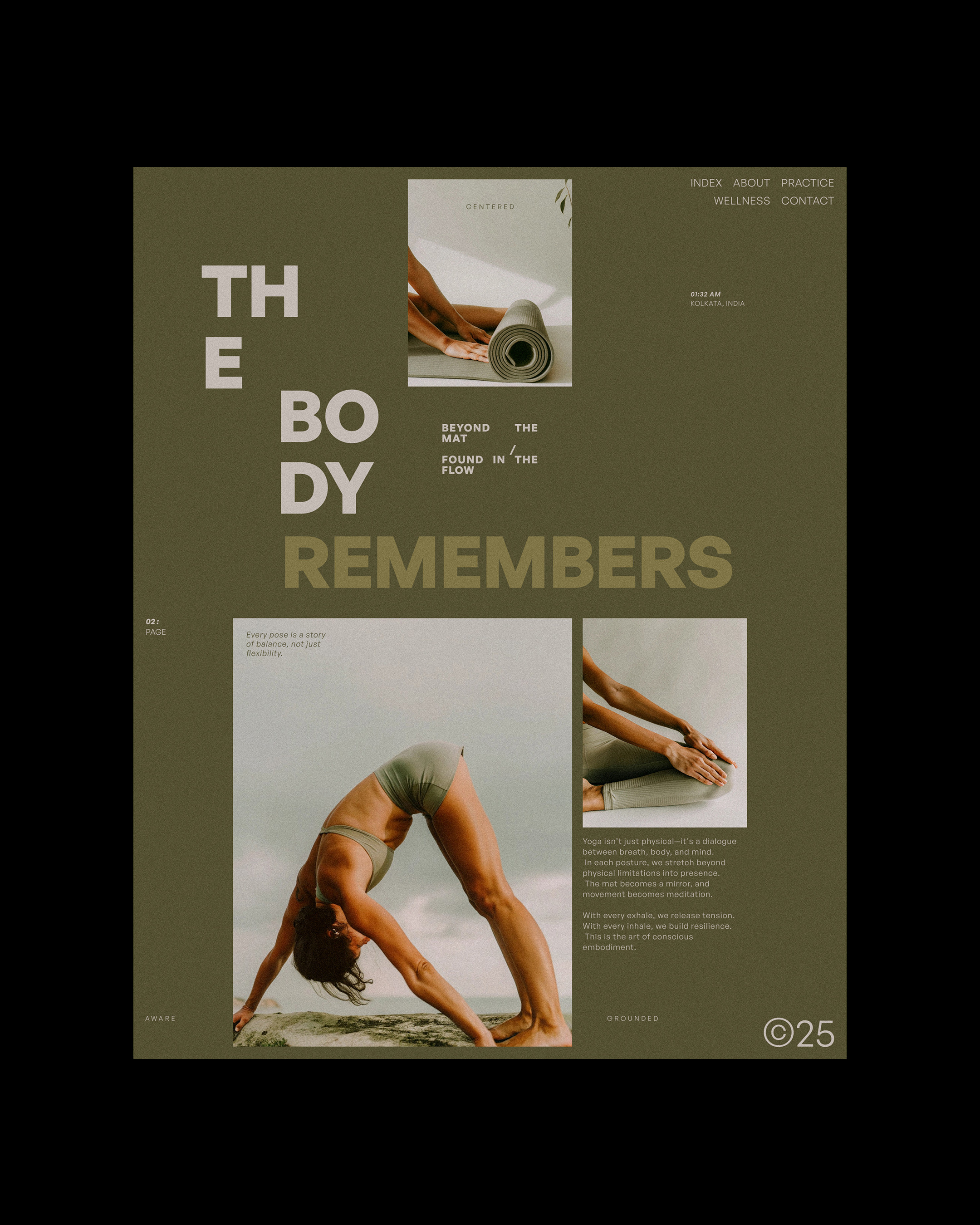 Exploring layout as meditation—where form flows like breath, and silence speaks in space. | Alprav Design Brand Identity Designer Image 1