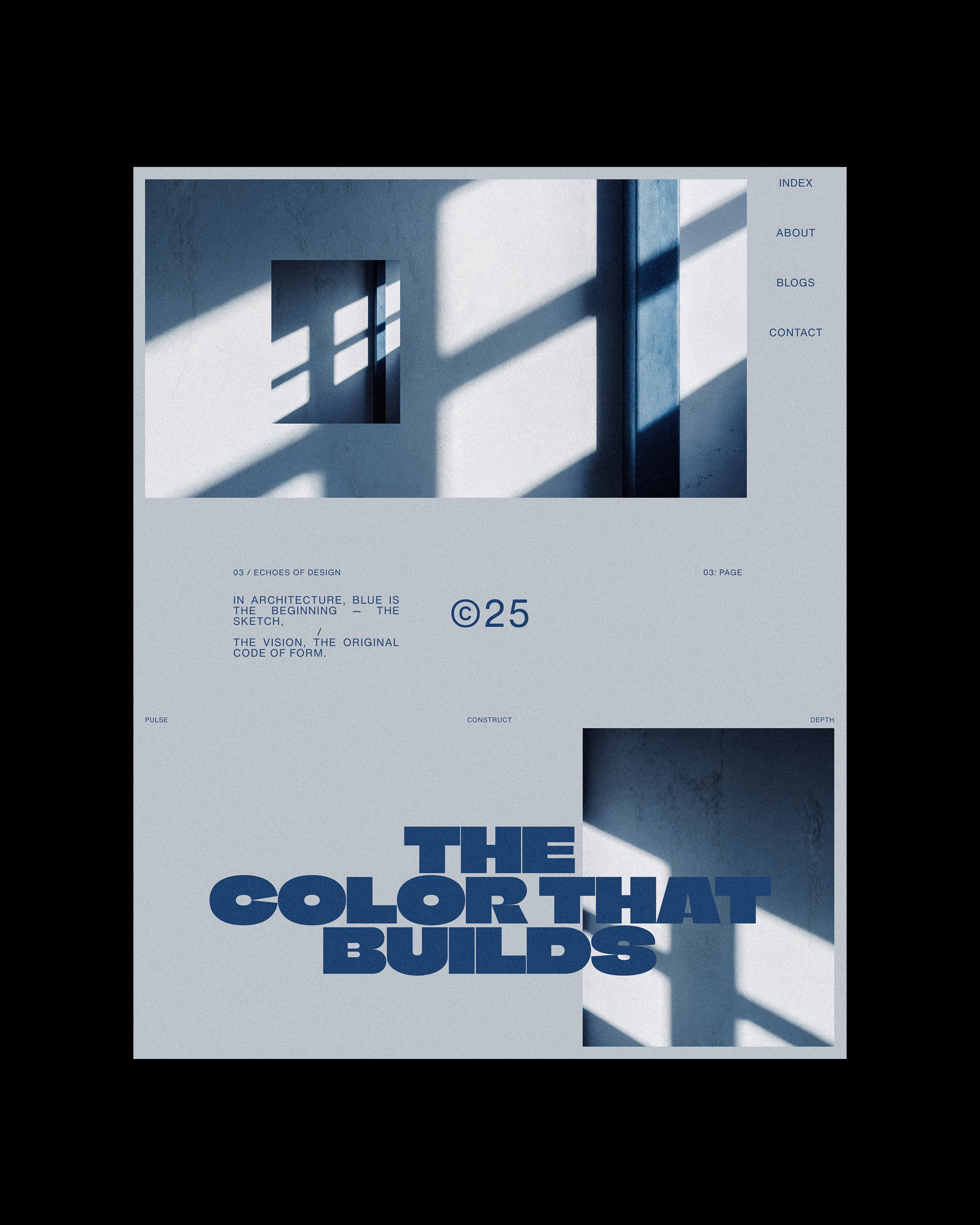 Finding rhythm in light, silence in structure—A study in stillness shaped through type, space, and shadow. | Alprav Design-Brand Identity Designer Image 2