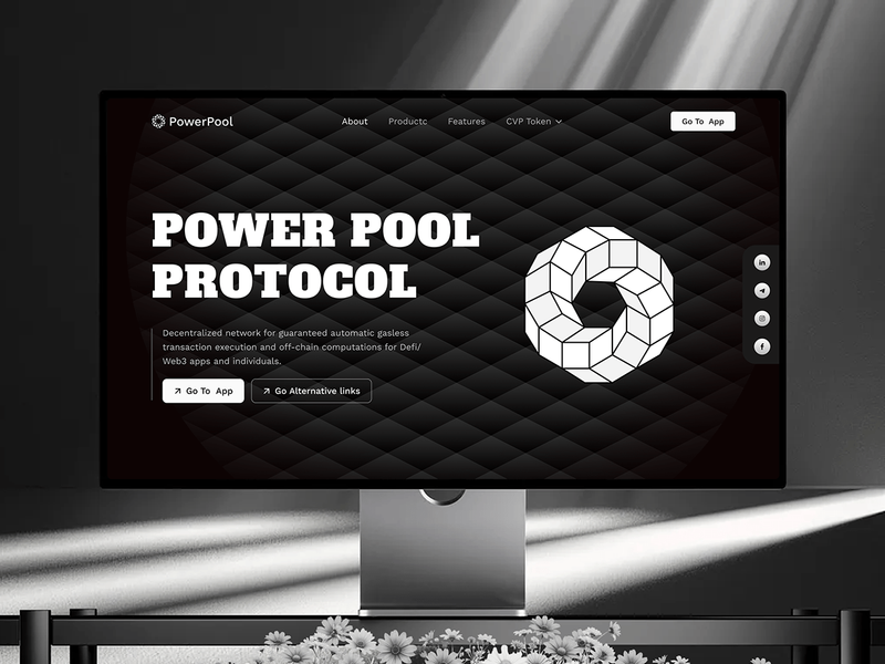 PowerPool Protocol — Modern blockchain Landing Page UI