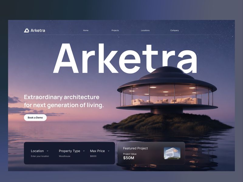 A Next Gen Real Estate Website Landing Page UI