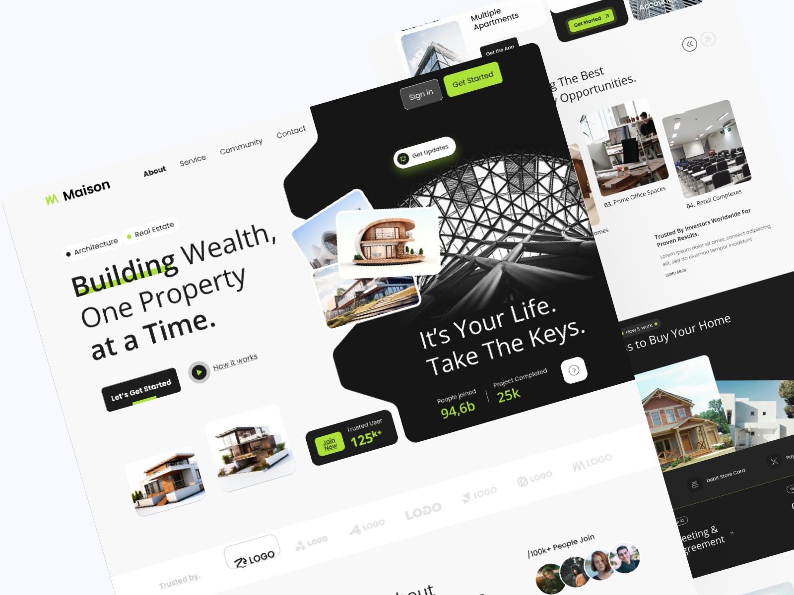 Masion Real Estate Website Design Clean, Modern & Professional by Visualsage