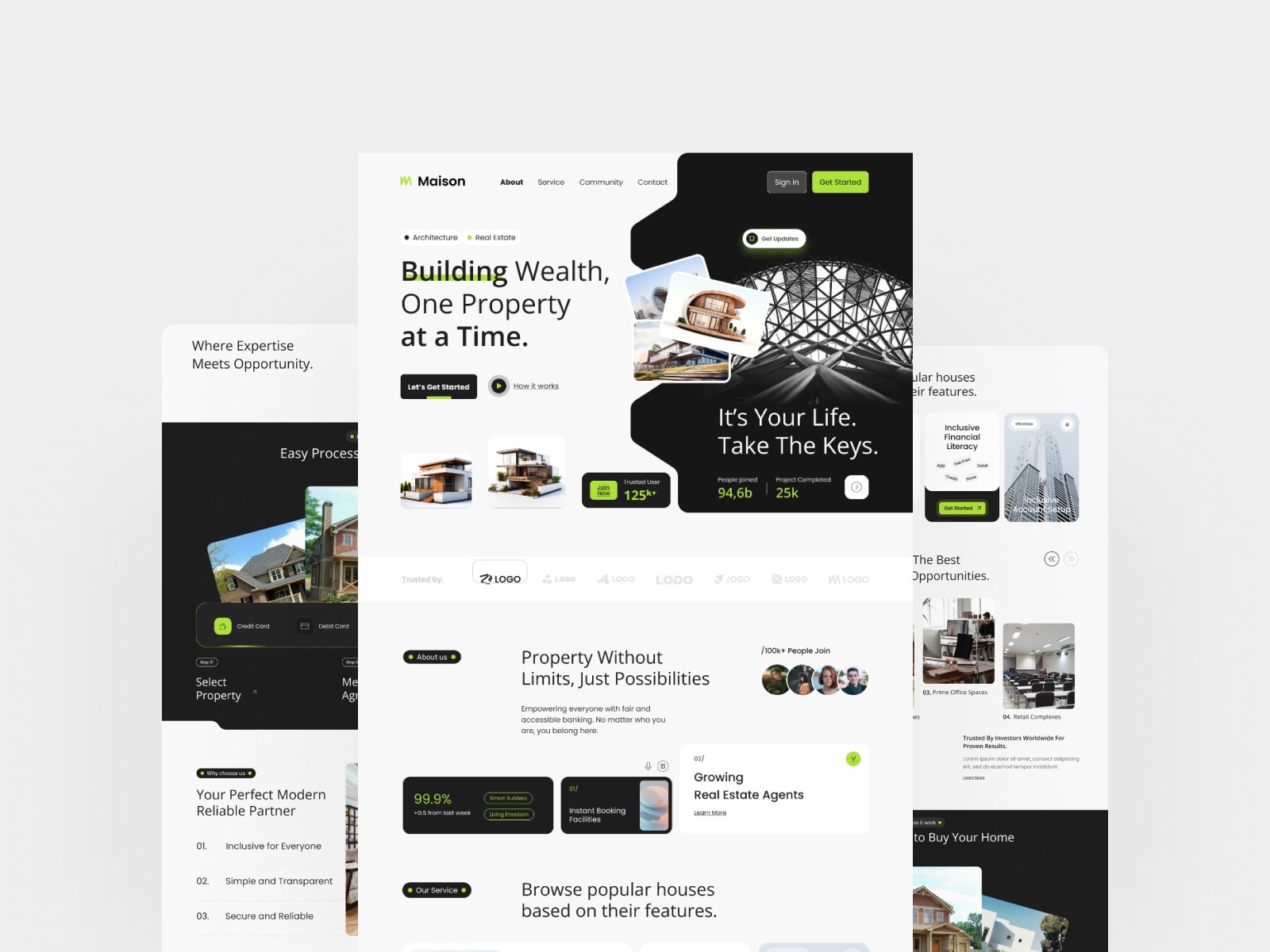 Masion Real Estate Website Design Clean, Modern & Professional by Visualsage Image 0