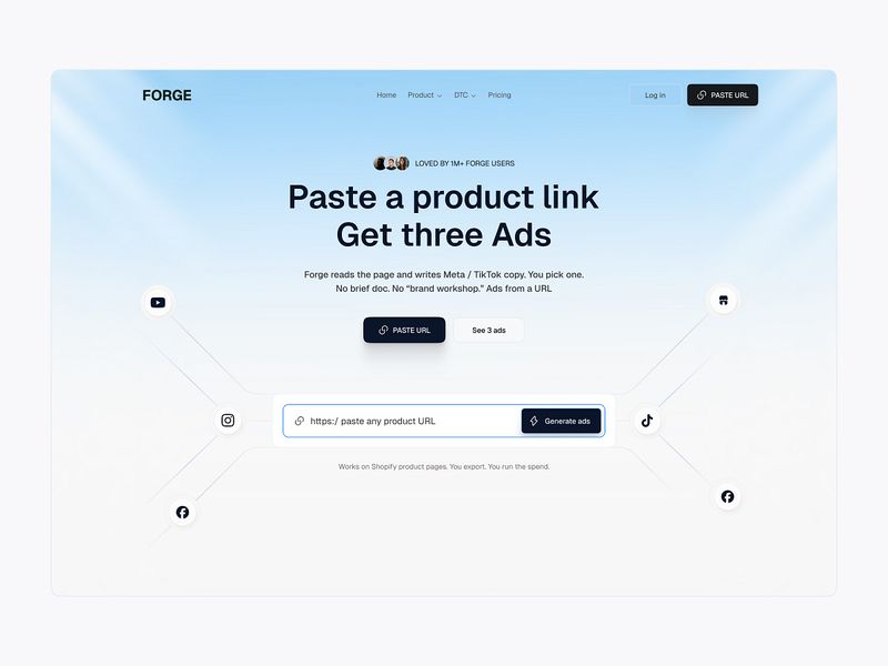 AI Ad Generator | SaaS Landing Page Design