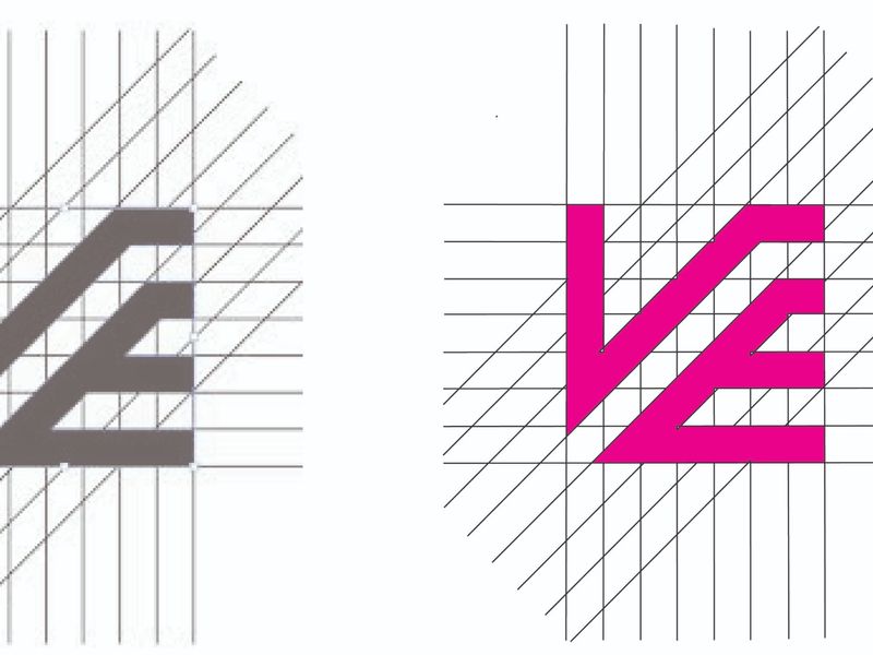 VE Monogram — Grid-Based Typographic Study