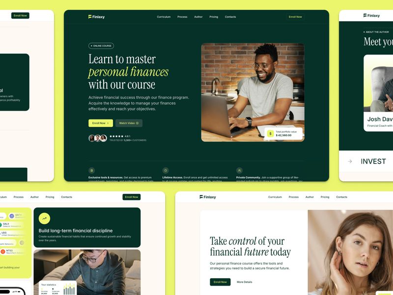 Finlaxy: Education Landing Page Template by Illia Shytov — Framer Marketplace